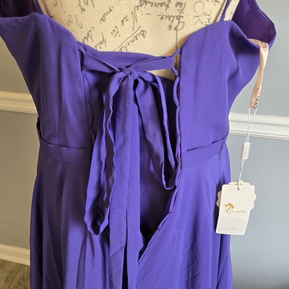 Elegant Purple Evening Gown - Picture 5 of 8